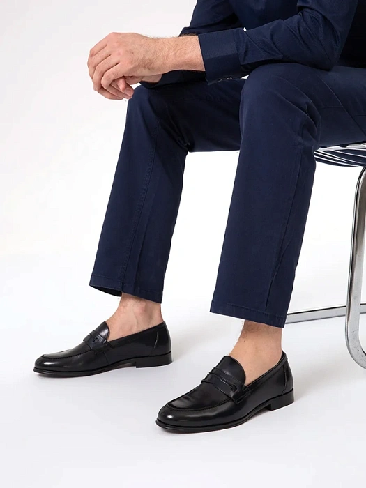 Мужские лоферы BRUNO RENZONI  синие, артикул F238AB-19B