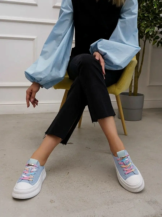 Женские кеды SOFIA-ALEXANDRA голубые, артикул SA12803-WB/8