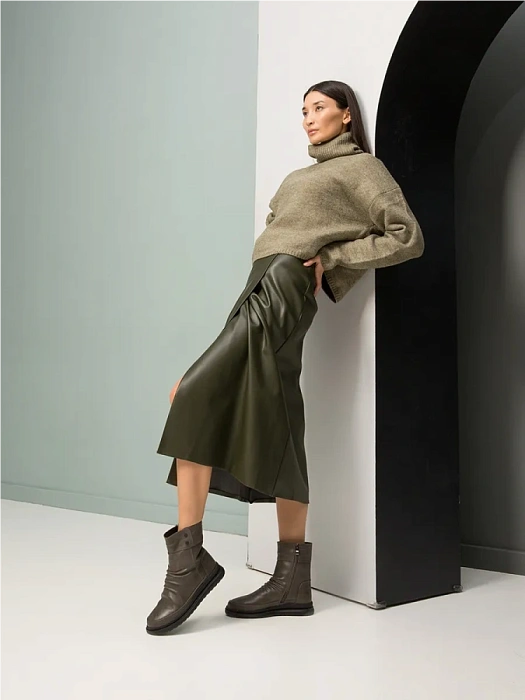 Женские ботинки basic Donna Daniella  серые, артикул D233-PR-03-C-Q