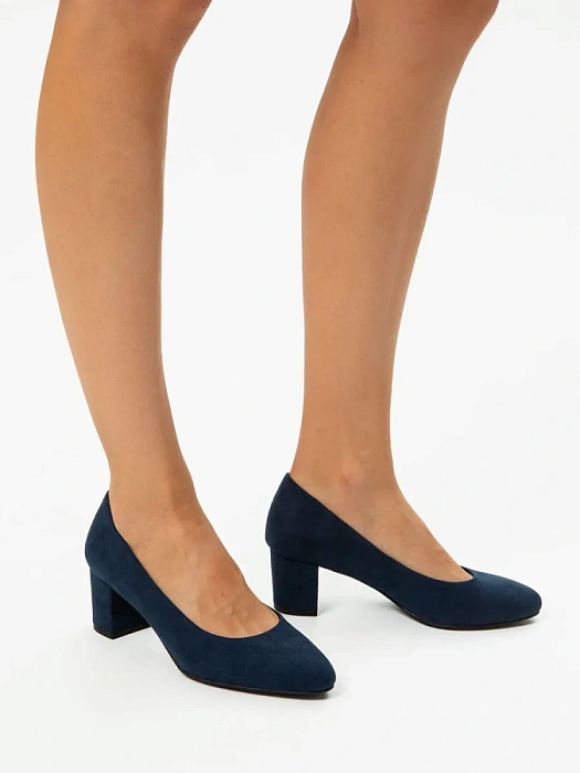 Женские туфли лодочки basic MARCO TOZZI синие, артикул 2-22437-43-805