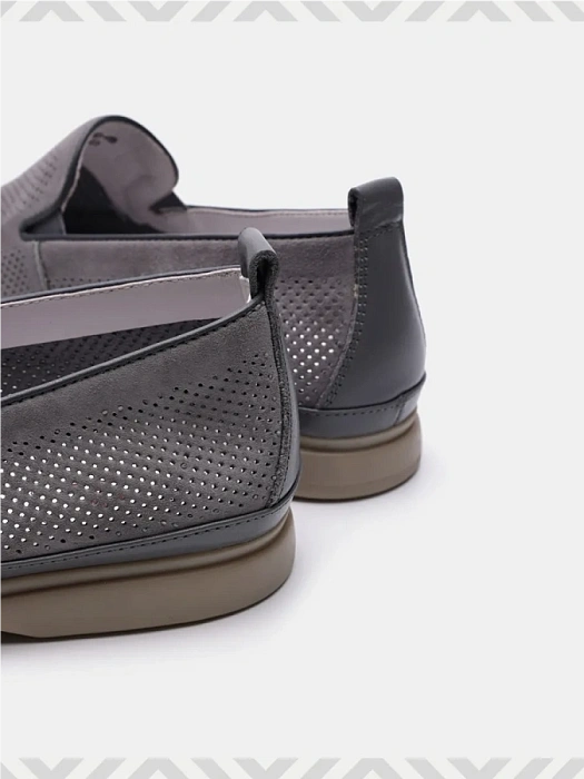 Мужские лоферы BRUNO RENZONI  серые, артикул MC082BB-4B