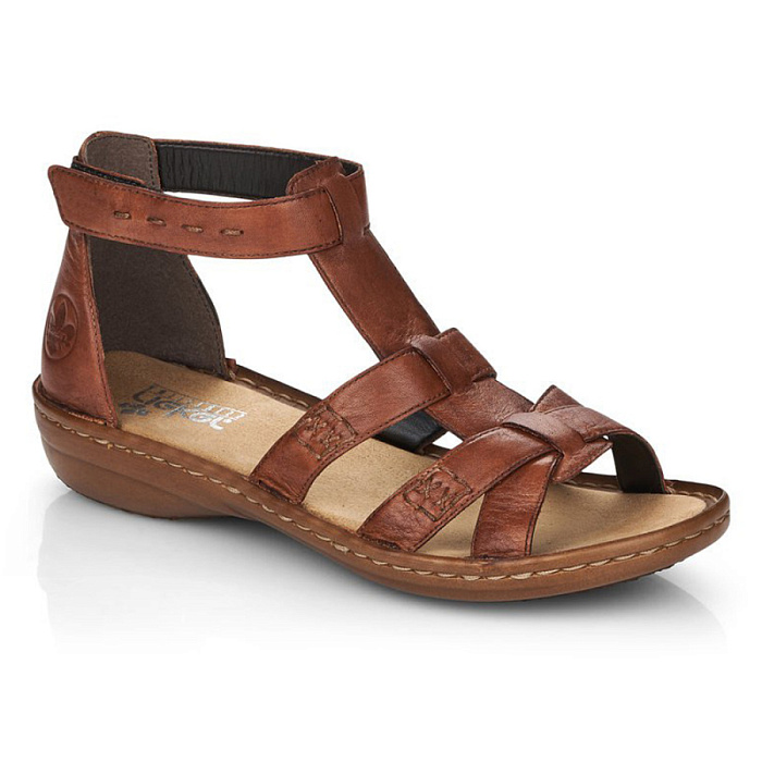 Женские сандалии RIEKER коричневые, артикул 60860-24