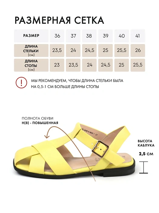 Женские сандалии FEDERICA RODARI желтые, артикул 7E-3H914-802-1_YELLOW