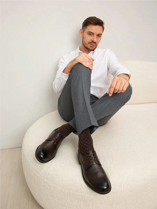 Мужские туфли BRUNO RENZONI  коричневые, артикул DF2265-101B