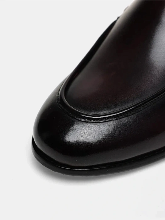 Мужские лоферы BRUNO RENZONI  бордовые, артикул F310AB-78B