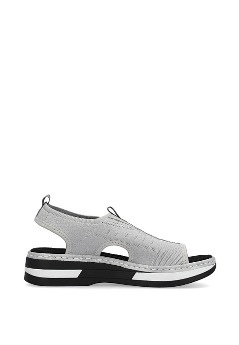 Женские сандалии RIEKER серебряные, артикул V59B5-90