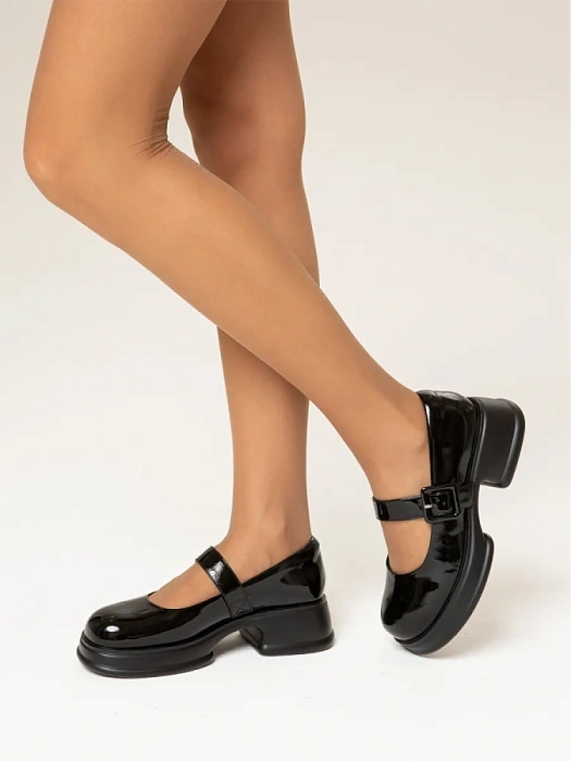 Женские мери джейн FEDERICA RODARI черные, артикул FD38E-HF977-A