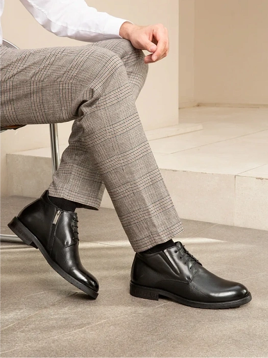 Мужские ботинки BRUNO RENZONI  черные, артикул H011-1