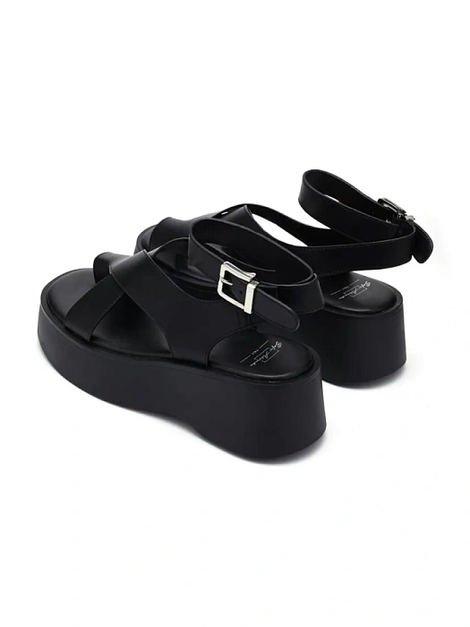Женские босоножки  SOFIA-ALEXANDRA черные, артикул SA16592-WL-1