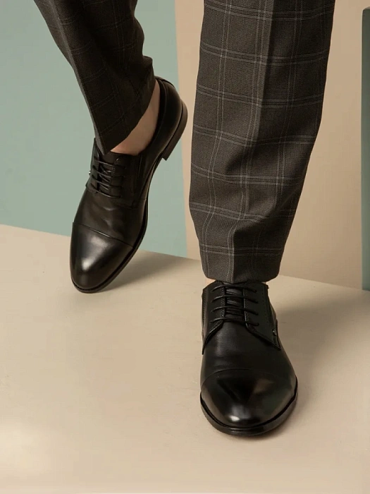 Мужские дерби BRUNO RENZONI  черные, артикул 5381A-910A