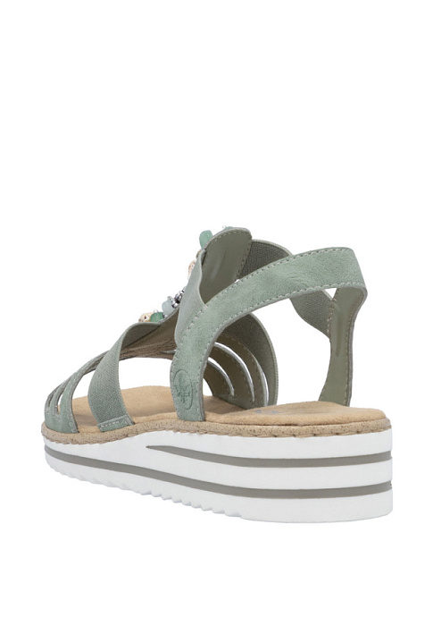 Женские босоножки  RIEKER зеленые, артикул V0649-52