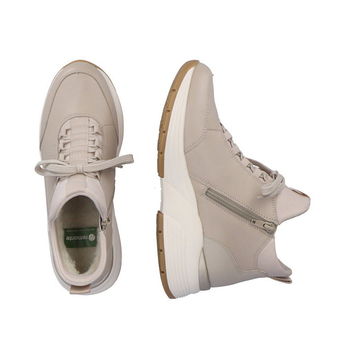 Женские ботинки basic REMONTE бежевые, артикул D6679-60