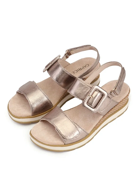 Женские босоножки  CAPRICE золотистые, артикул 9-28753-42-341