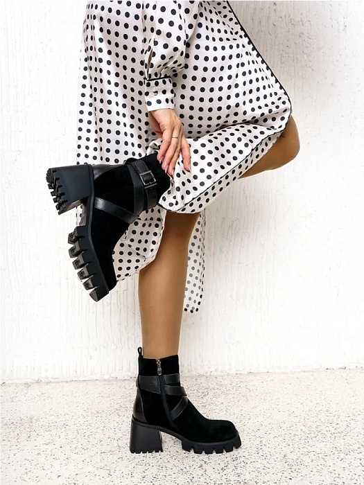 Женские ботильоны FEDERICA RODARI черные, артикул 38E-HF96-B219R2