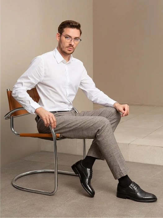 Мужские туфли BRUNO RENZONI  черные, артикул 24118-35-F198X