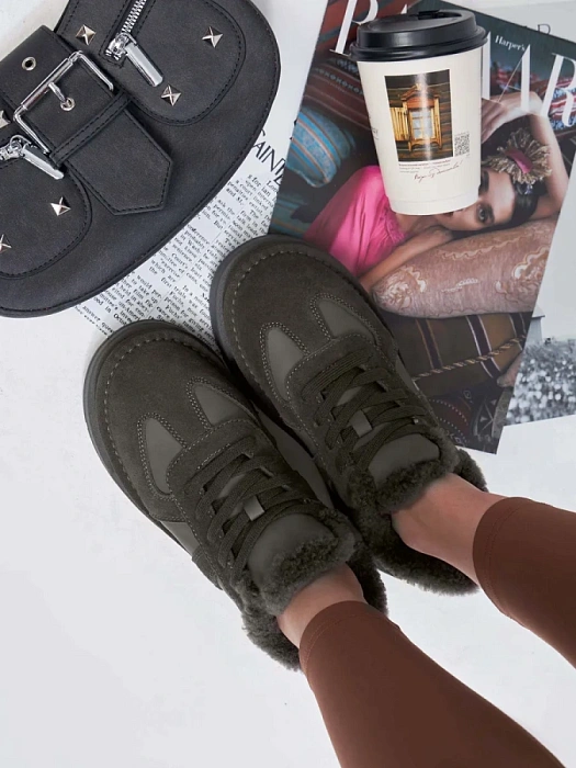 Женские кеды eObuv серые, артикул DQQ-W25-WLM3-0020-3(L)