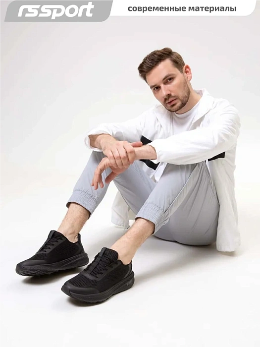 Мужские кроссовки RS SPORT черные, артикул LUIS_BLACK