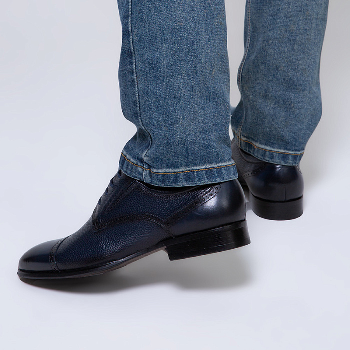 Мужские туфли BRUNO RENZONI  синие, артикул 5526A-720B