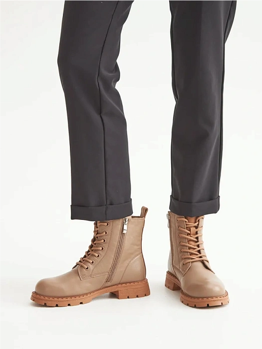 Женские берцы Donna Daniella  бежевые, артикул DH-W24-WLM3-5992-2