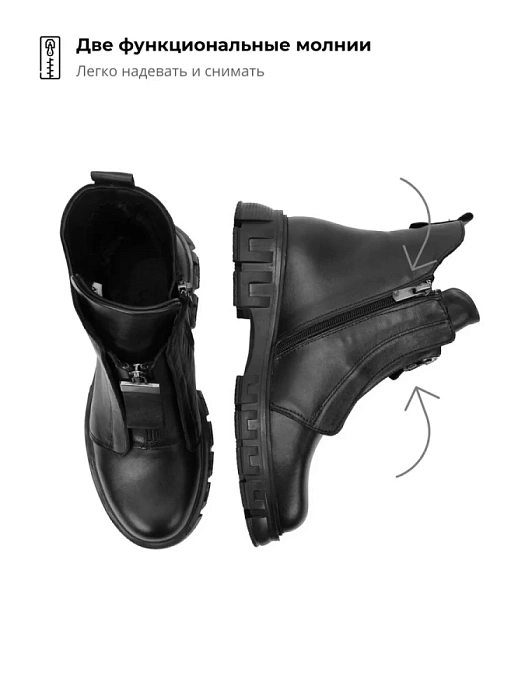 Женские ботинки basic eObuv черные, артикул 800191-PL-01