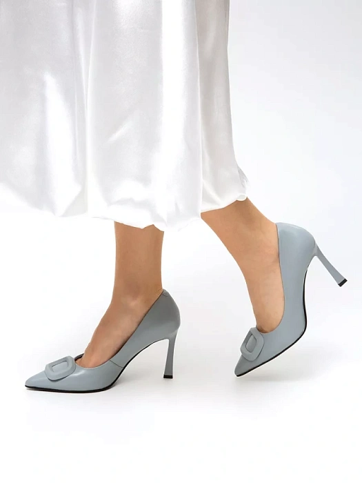 Женские туфли лодочки basic SOFIA-ALEXANDRA голубые, артикул SA16782-WL-1