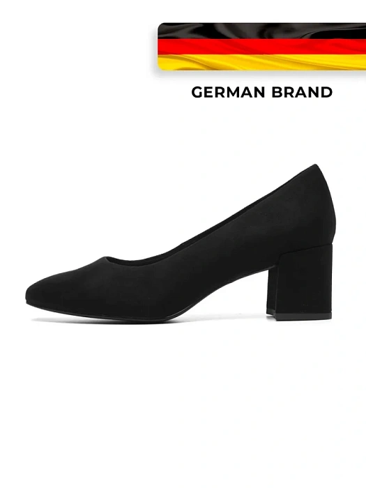 Женские туфли лодочки basic MARCO TOZZI черные, артикул 2-22424-42-001