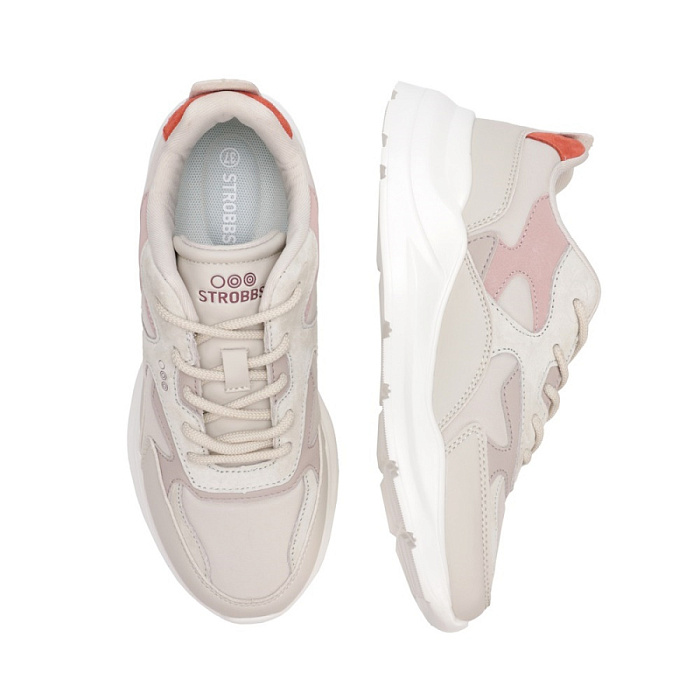 Женские кроссовки STROBBS бежевые, артикул F7369-16
