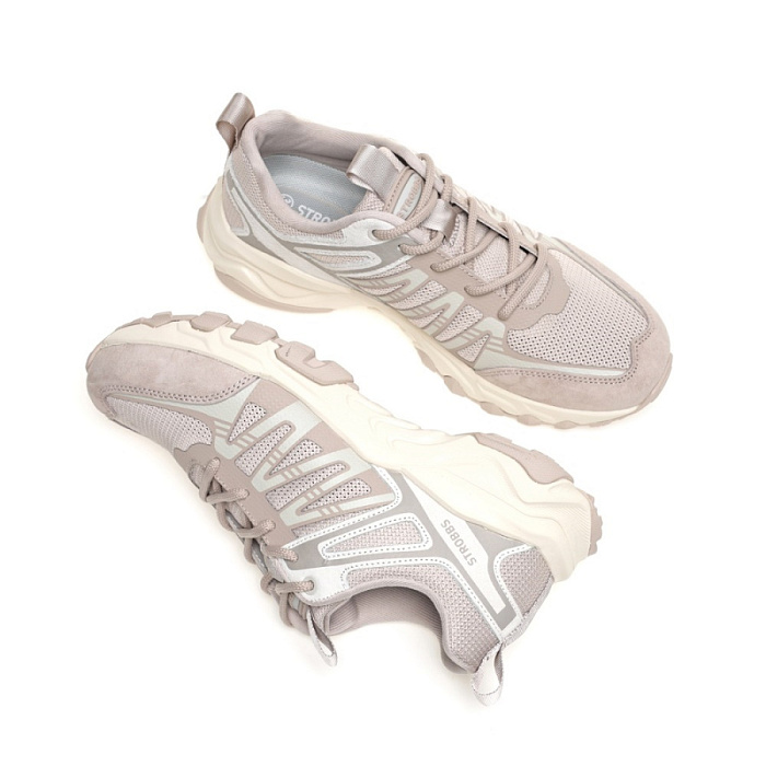 Женские кроссовки STROBBS бежевые, артикул F7449-9