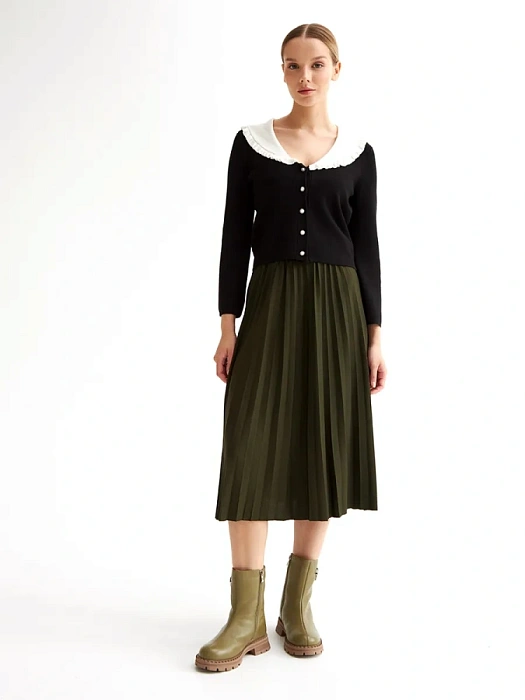 Женские полусапоги Donna Daniella  зеленые, артикул 32W10-59-106Z