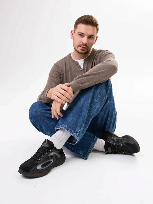 Мужские кроссовки BRUNO RENZONI  черные, артикул VK63-162554