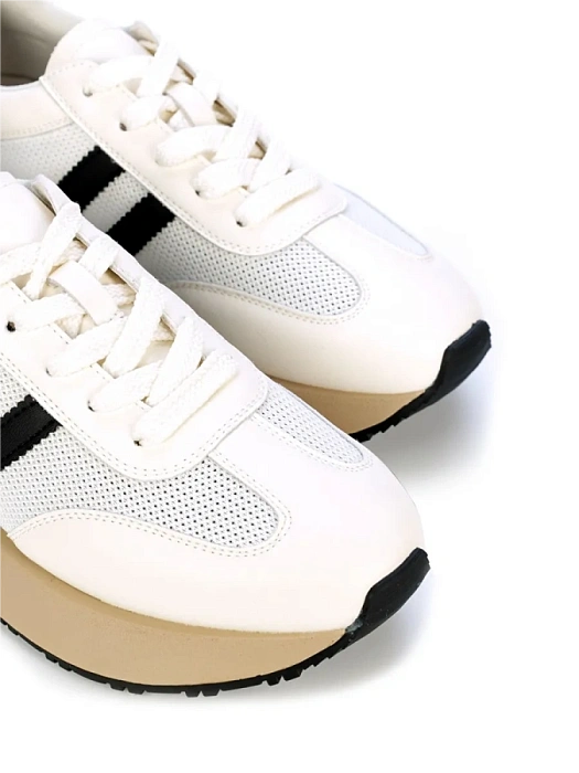 Женские кроссовки FEDERICA RODARI белые, артикул 42E-J401-1A