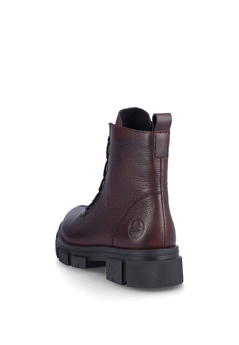 Женские берцы RIEKER бордовые, артикул Y7150-35