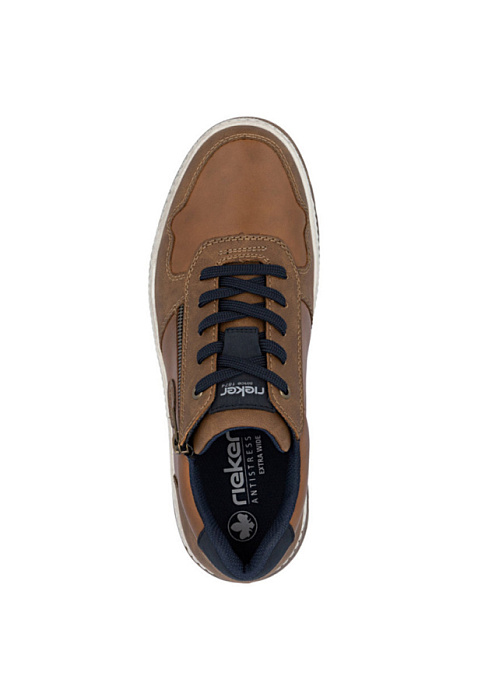 Мужские кеды RIEKER коричневые, артикул 37029-25