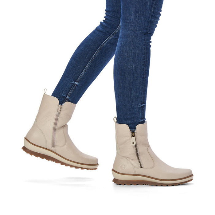 Женские полусапоги REMONTE бежевые, артикул R8482-60