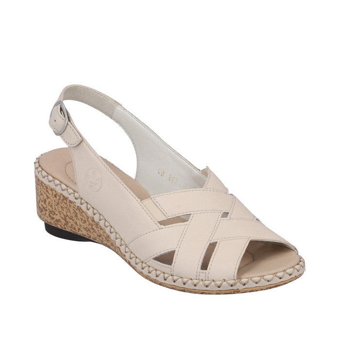 Женские босоножки  RIEKER бежевые, артикул 66189-60