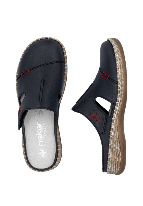 Женские сабо RIEKER синие, артикул 46462-14