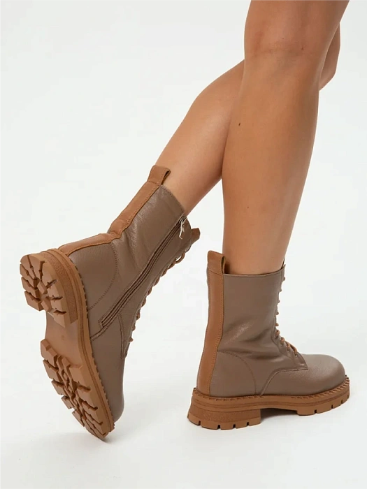 Женские берцы Donna Daniella  бежевые, артикул 22W10-26-108Z