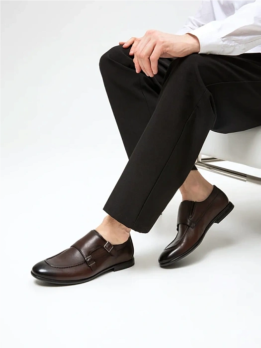 Мужские монки BRUNO RENZONI  коричневые, артикул BR16769-MB