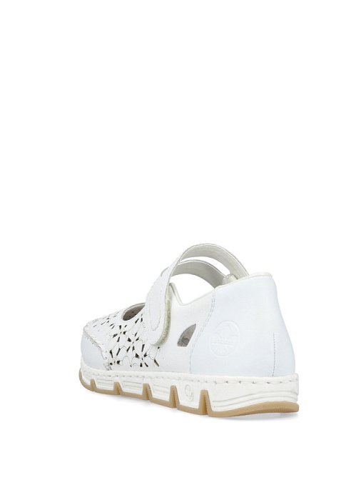 Женские мери джейн RIEKER белые, артикул 49977-80