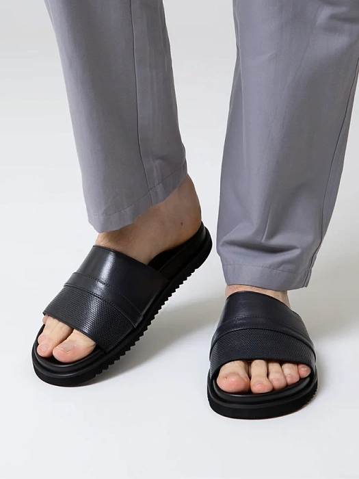 Мужские шлепанцы BRUNO RENZONI  серые, артикул TK702-7-H7