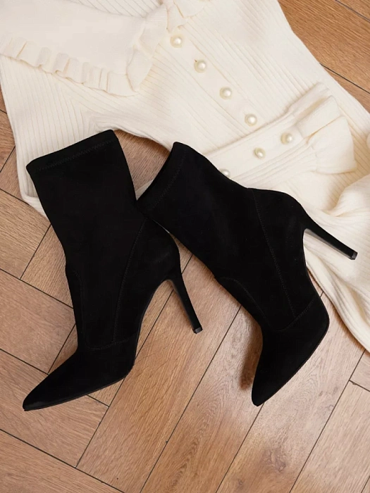 Женские ботильоны eObuv черные, артикул 4037727