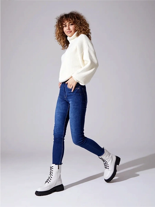 Женские ботинки basic FEDERICA RODARI белые, артикул 38E-598-690R3