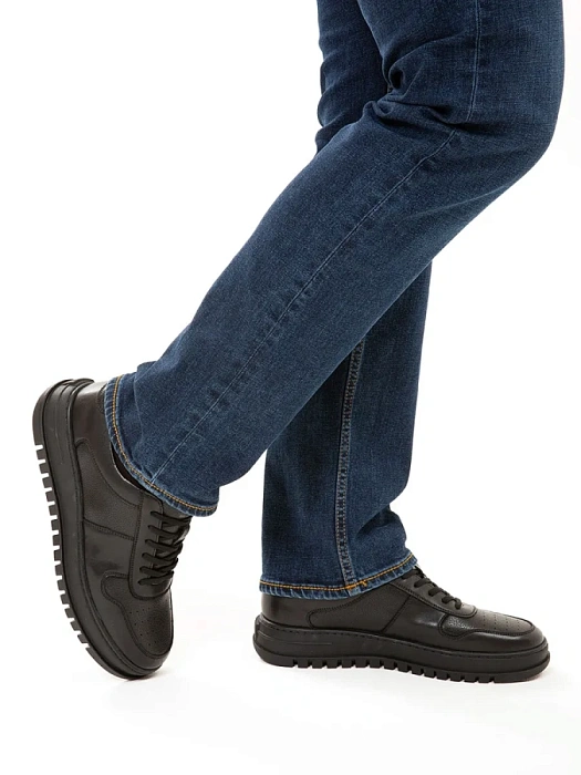 Мужские кеды BRUNO RENZONI  черные, артикул HS10003T-2