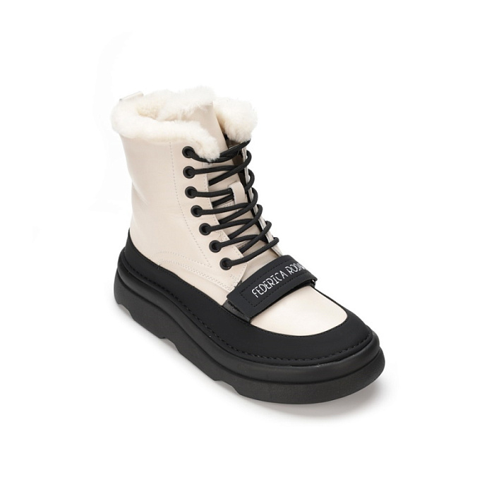 Женские ботинки basic FEDERICA RODARI белые, артикул 42E-A101-1B