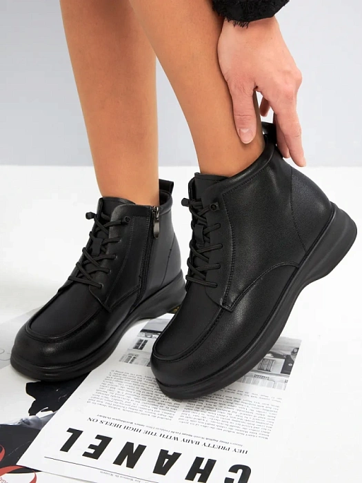 Женские ботинки eObuv черные, артикул DY25030712A