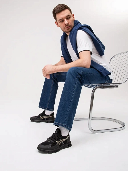 Мужские кроссовки BRUNO RENZONI  черные, артикул RH6689A