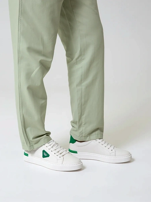 Мужские кеды BRUNO RENZONI  белые, артикул WZMC50060-01