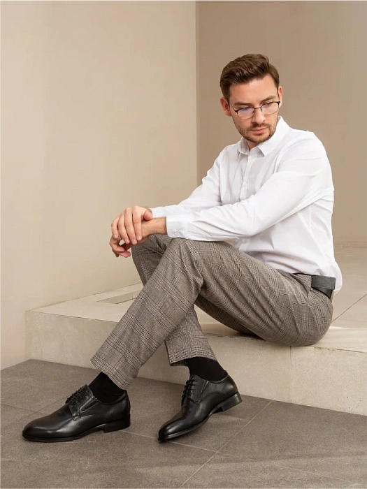 Мужские туфли BRUNO RENZONI  черные, артикул 2465-4-C515