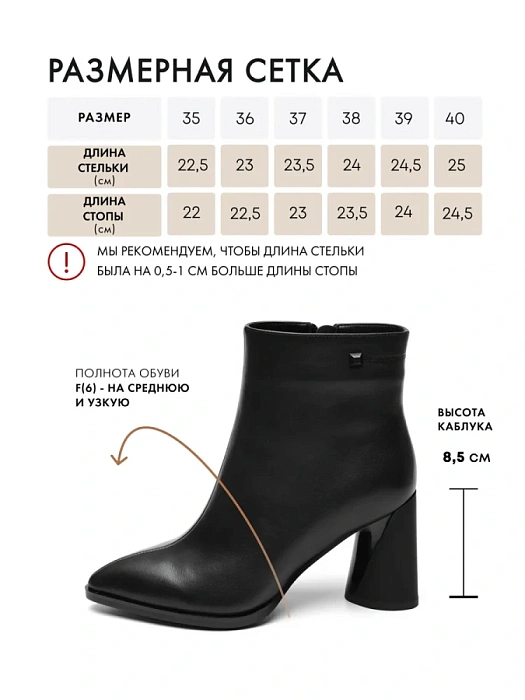 Женские ботильоны FEDERICA RODARI черные, артикул 38E-HF260-B237R1