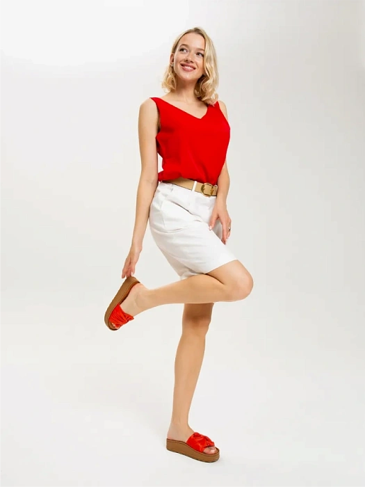 Женские сабо eObuv красные, артикул D25YT-1435-02